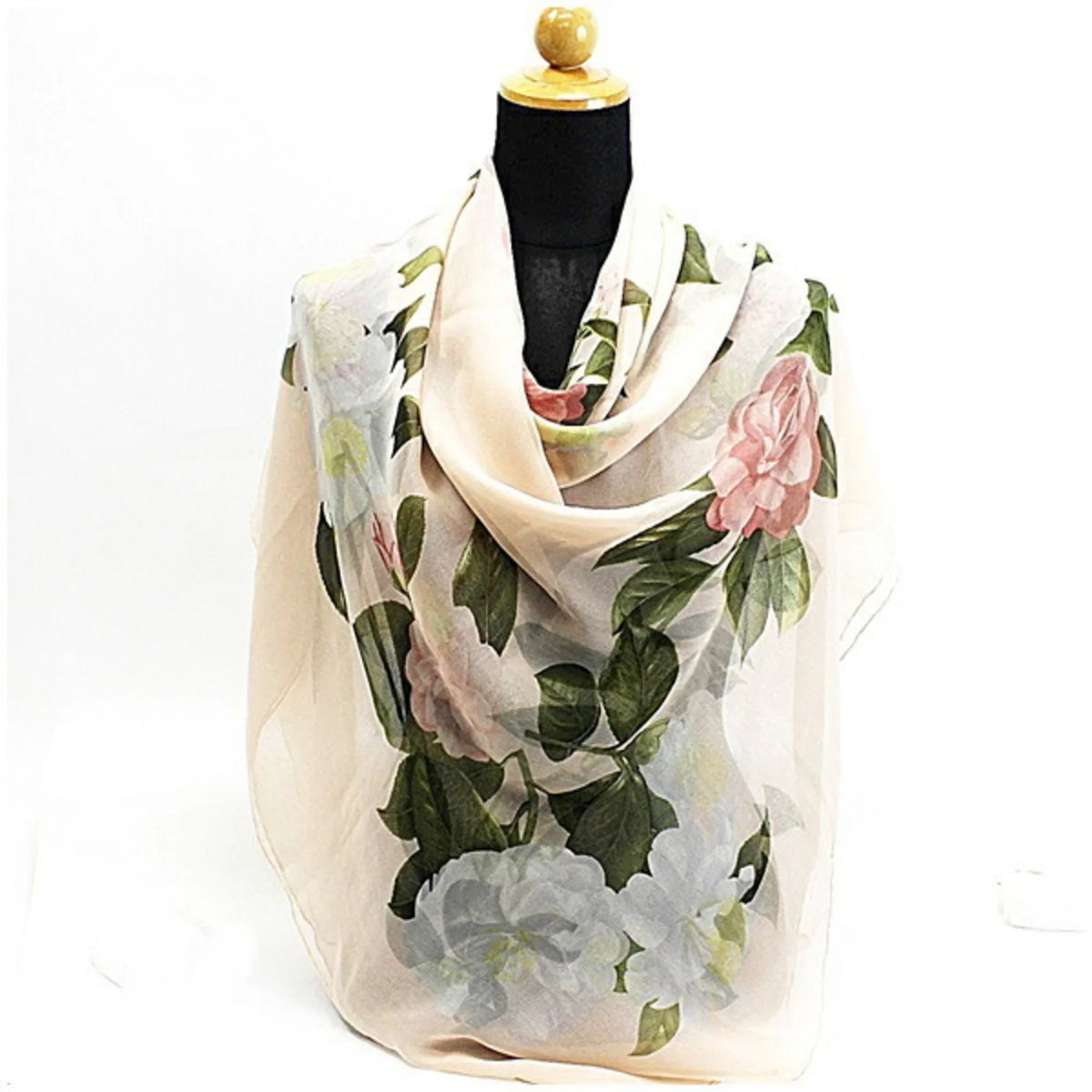 CHANEL Silk Scarf Chanel | Chiffon Stole Size Pre-Owned Pink Large Muffler  (Good)