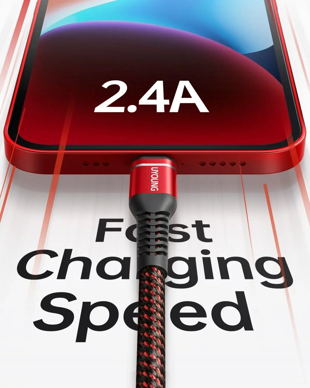 iPhone Braided Max/8/7/6/5S/SE, Pro/Mini/Air(Red) 10 iPad Charger Charging Long Charger Foot Unbreakable Red 10 Cord Compatible USB with ft 11/X/XS/XR/XS Cord iPhone 3Pack Nylon Fast iPhone