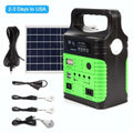 Outdoor System Camp with Power Solar Station and Solar Charger Home USB with Back-up Power Generator Panel, Electric 10W Portable Emergency Battery Lamps Flashlights,