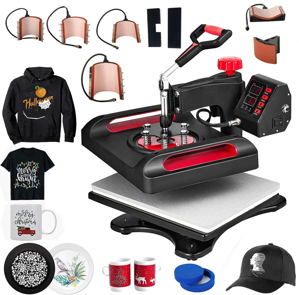 Swing Press Sublimation Heat 1, Control T-Shirts, Printing, 8 Machine x LCD 15 Away Transfer Red Transfer 15 Vinyl Bag, Canvas for Printer, Inches in Precise 360 Digital Printer Pillow, Banner