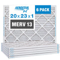13 Filter, 20x23x1 Pack Air Furnace Pleated Air 6 Aerostar AC Filter, MERV