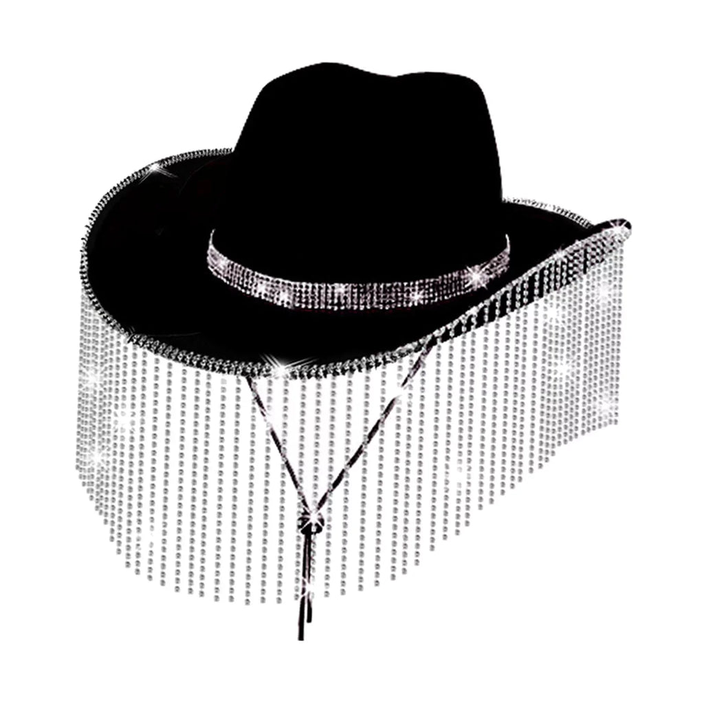 Hat Camping for Beach Unisex Men Cowgirl Festivals Strap Sun Segolike Protection Hat with Sun Chin Black Lightweight Backpacking Street Hat Cowboy Sunhat