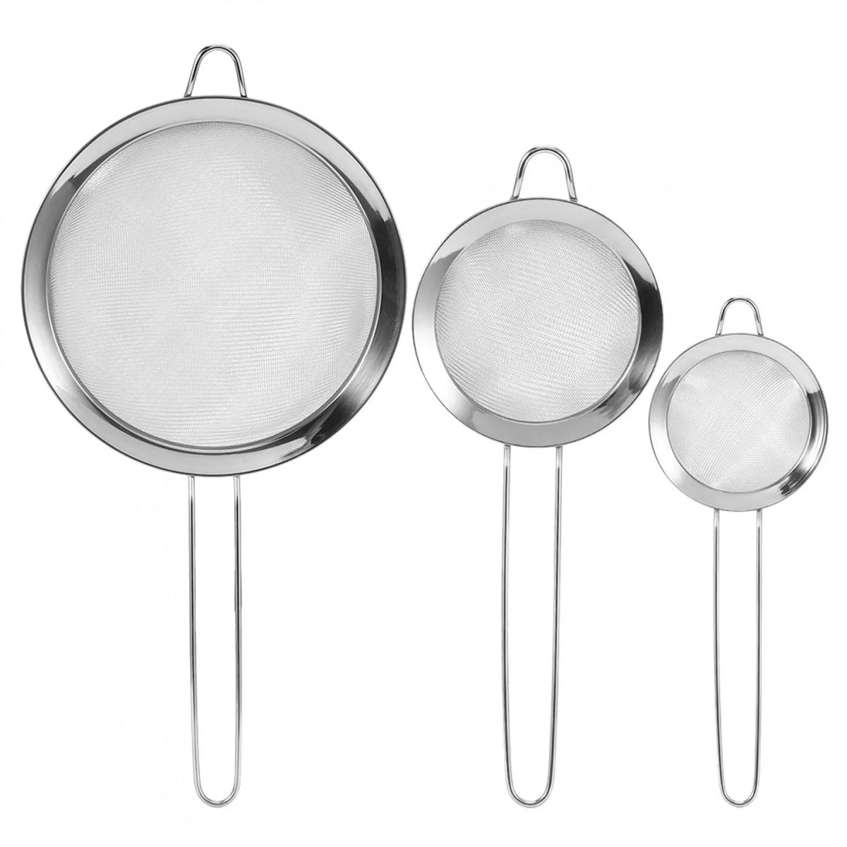 Food Filter Dekaim Filter Mesh Flour Steel Stainless 3Pcs Strainer Supplies Filter Kitchen Residue Mesh Sieve