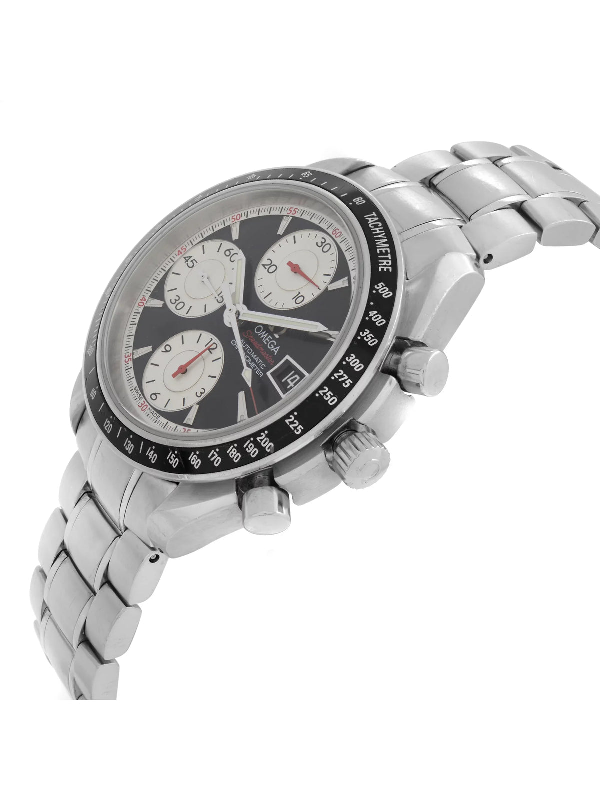 Panda Mens 3210.51.00 Dial Steel Automatic Black Speedmaster 40mm Watch Omega
