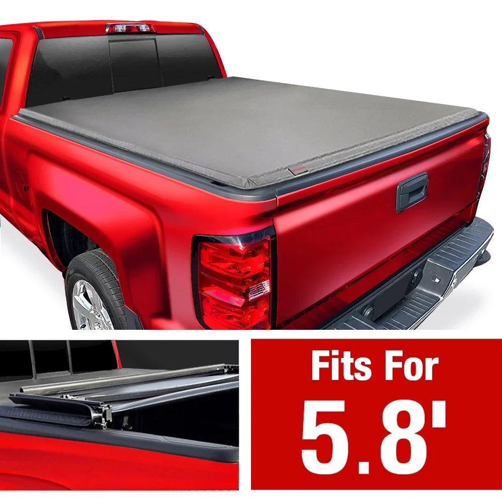 Truck FIT Soft Bed MaxMate | Cover 1500 Bed 5'9" GMC (69") 2007 Compatible Classic) TCC484003 Silverado Sierra Quad-fold | (NOT 2007-2013 with Tonneau Chevy