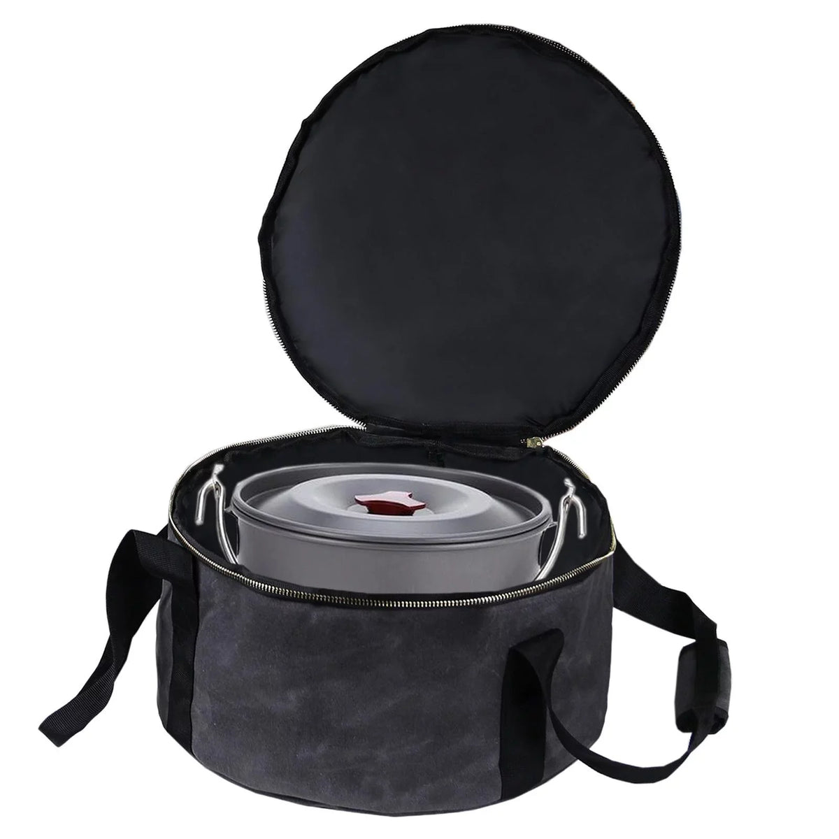 Oven Bag Container Camping Storage Gray ,Fishing Multipurpose Accessories for 12" BBQ Durable Cookware Activities ,Outdoor Carry Handbag - Bag Dutch