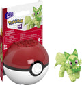Toy Poke with for Pokemon Action Sprigatito Kids Kit, Ball Poseable (27 Pieces) MEGA Figure Building