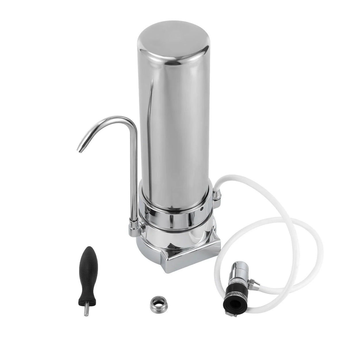 Filtration Filter Sink Countertop Stainless Tap Silver Drinking System Liquid Filter