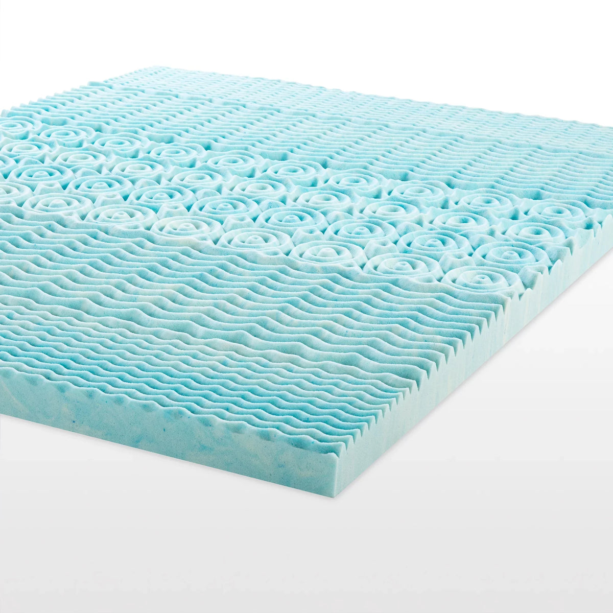 Zinus Topper, Foam Gel Cooling 2" Sensations Mattress Green Full Spa by Zoned Memory Support Tea