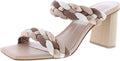 Dolce Stella Paily (Natural Stella, Multi On Multi Vita Heeled Sandals Straps 12) Slip Natural Braided