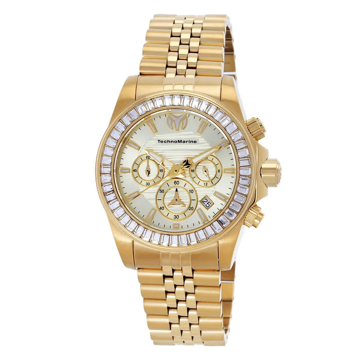 Gold Watch Manta GMT  Men's TM-222020 Crystal Quartz Technomarine Dial