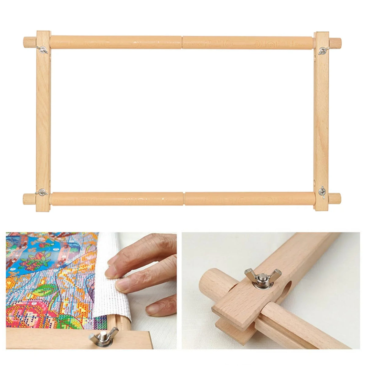 Holder Scroll Stitch 1X Quilting Frame Embroidery Tapestry Cross Hoop
