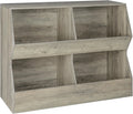 Cubby Shelf Bookcase, Storage Cabinet, Bedroom, Long, Wooden YGDU 39.4" Storage for Gray School, Book Toy Nursery, Children Hallway, Toddler , Kids Toy 4 Toy Organizer, Wash