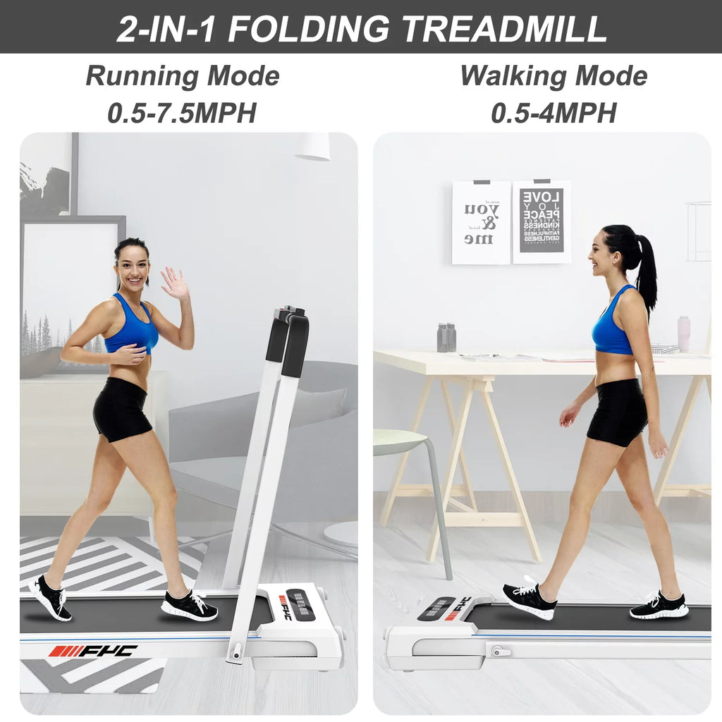 for HP Dcenta Treadmill in 1 Remote Under Control Foldable LED Joggi Machine, 2.5 Home, - Compact Display 2 Folding Walking Treadmill & Running Electric Treadmill Running Installation-Free FYC Desk