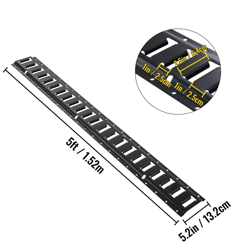 E Down BENTISM 5-Feet Rails 4PCs Trailer Enclosed E Track Tie Cargo Track Rails