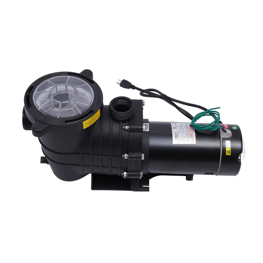 Inground/ Ground Miumaeov Connectors Basket Pool Above In-Ground Strainer with Voltage Dual Pump, and 2HP 6815GPH Swimming Pool Pump