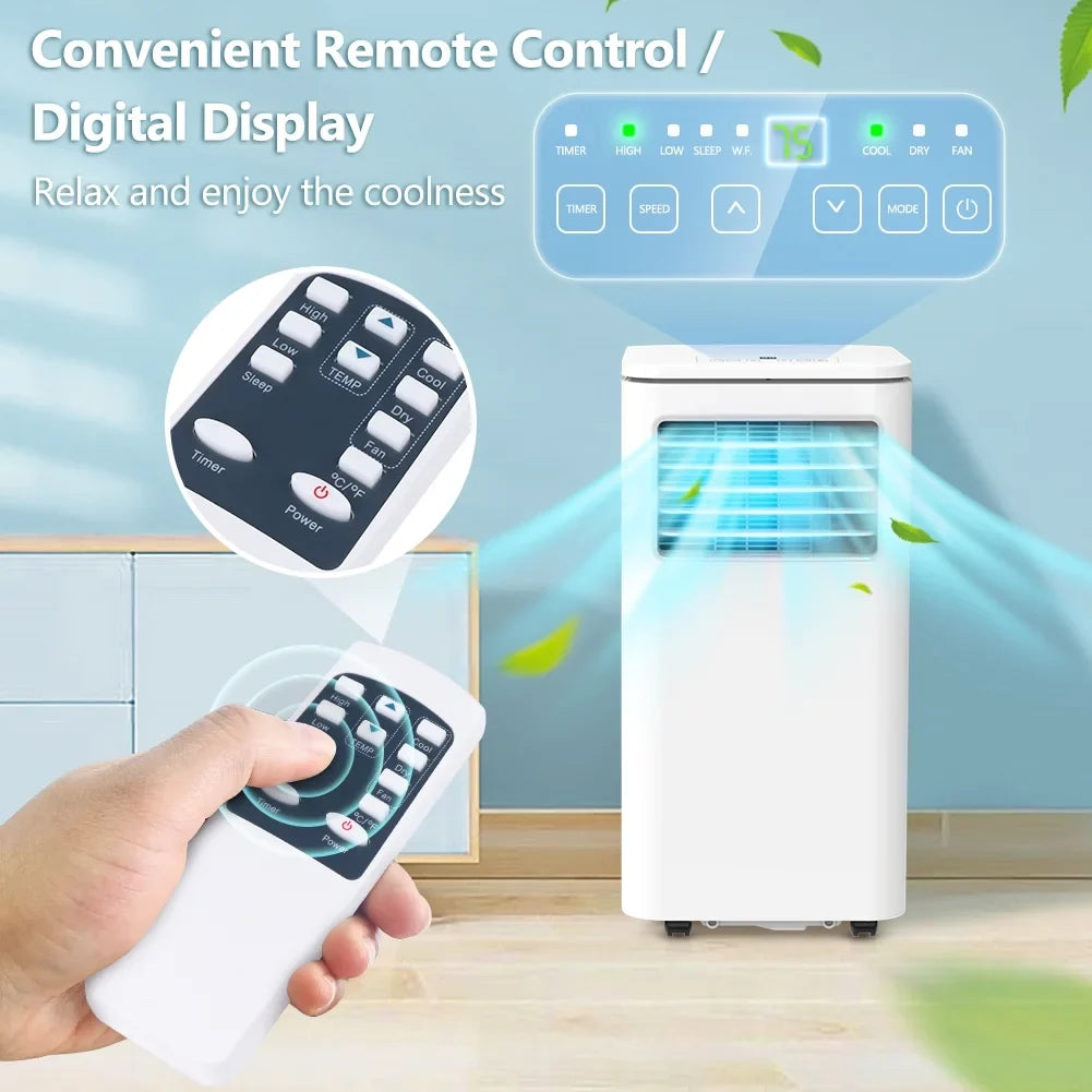 Fan Portable Kit BTU Conditioner AC NPL-06C Indoor Room Freestanding Air Unit Dehumidifier Window Remote 10,000 Bedroom W/ LifePlus