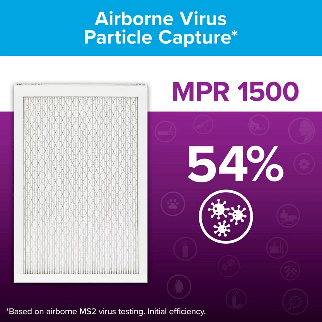14x30x1 1500 12, Air Allergen MPR Filter, MERV 4 Reduction, Filtrete Filters Advanced