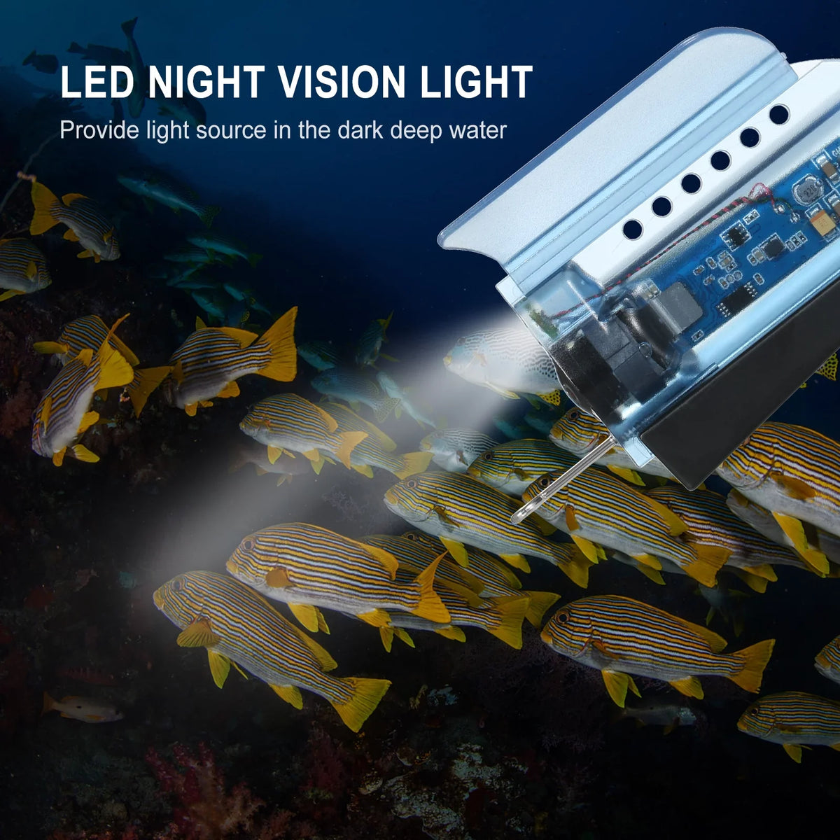 Finder Underwater Fishing Camera Cage Fishing for Fish Fishing with Case Ice with Cable Sea APP Camera 1080P Control Carry Kayak Video Holder Mobile Phone Lake Live Bait Dcenta 50M Boat