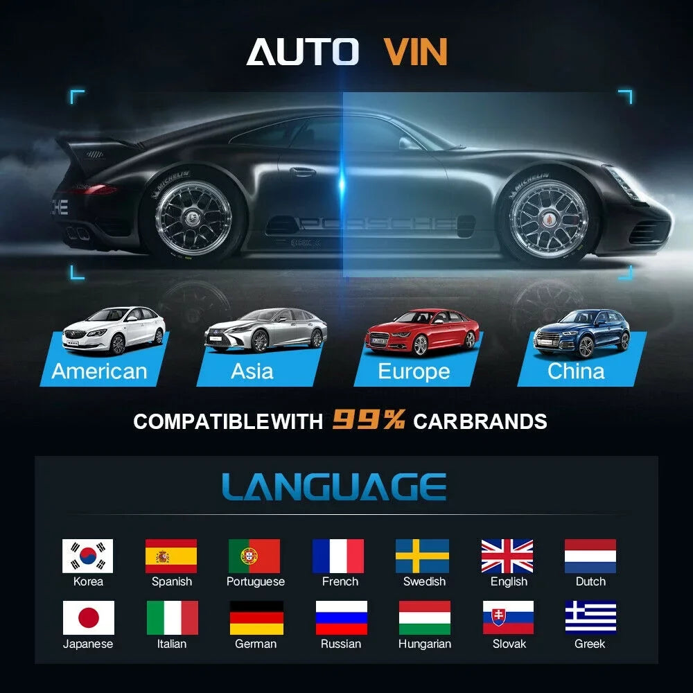 Update OBD Systems 30+ Bi-Directional Automotive Free Code Car Actuation ECU Service EOBD Resets Reader Scan FOXWELL Scan Diagnostic OBD2 Scanner GT75TS Full Tool Tool TPMS Test Control Coding