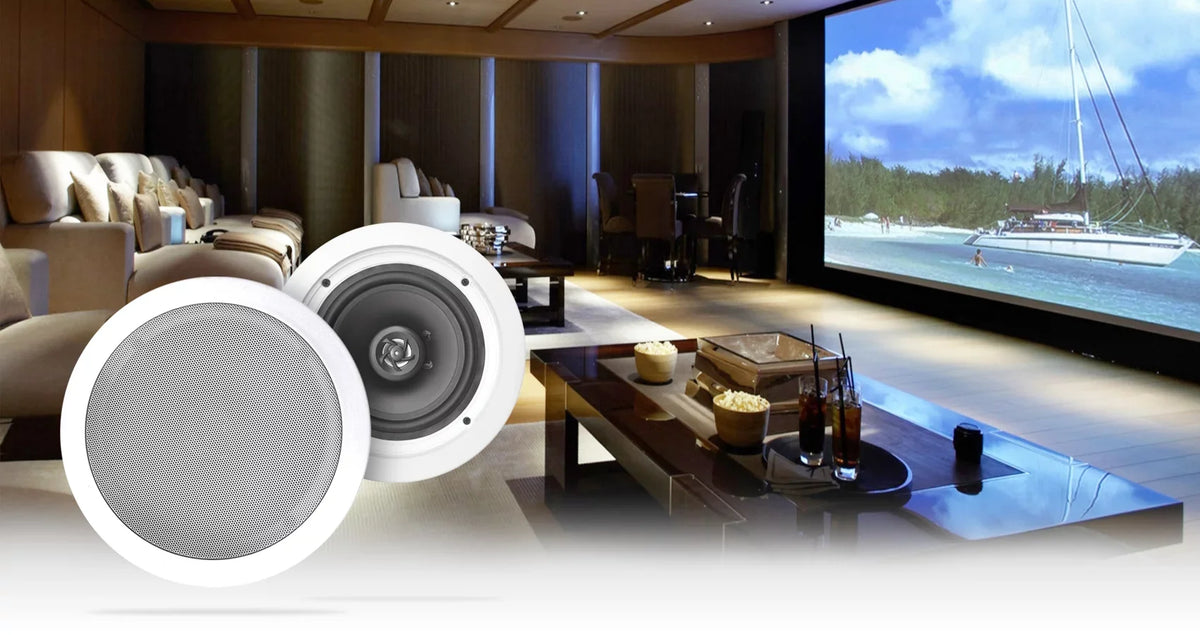 Bluetooth Ceiling Theater Home Speakers Receiver+(2) Technical RX55URIBT Pro 8"