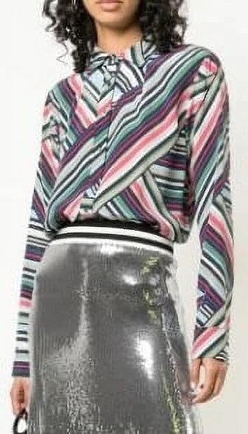 Artelier Petite Miller Bodysuit, Button Nicole MULTICOLOR Abstract US Down