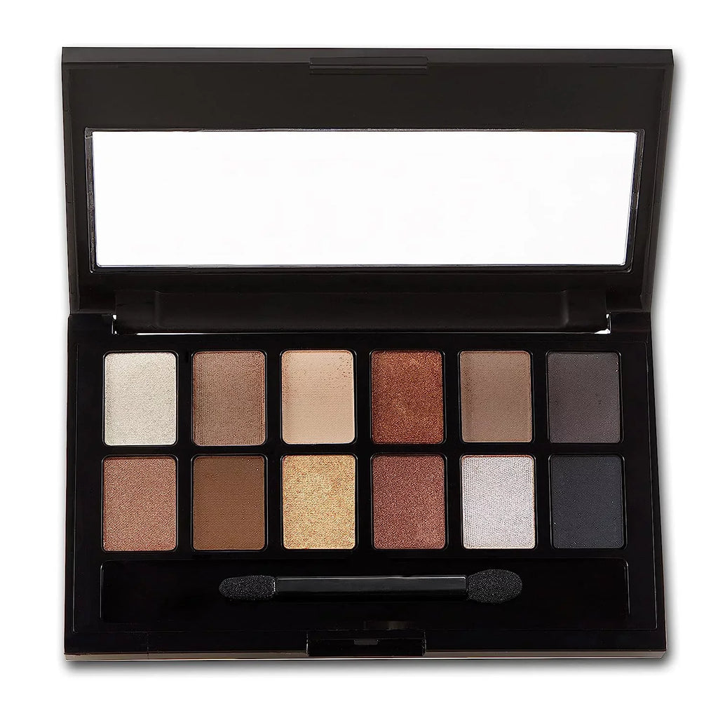 Pigmented Powder, 1 The Makeup, and Palette Shimmer Eyeshadow Maybelline Matte Blendable 12 Nudes Shades, Count