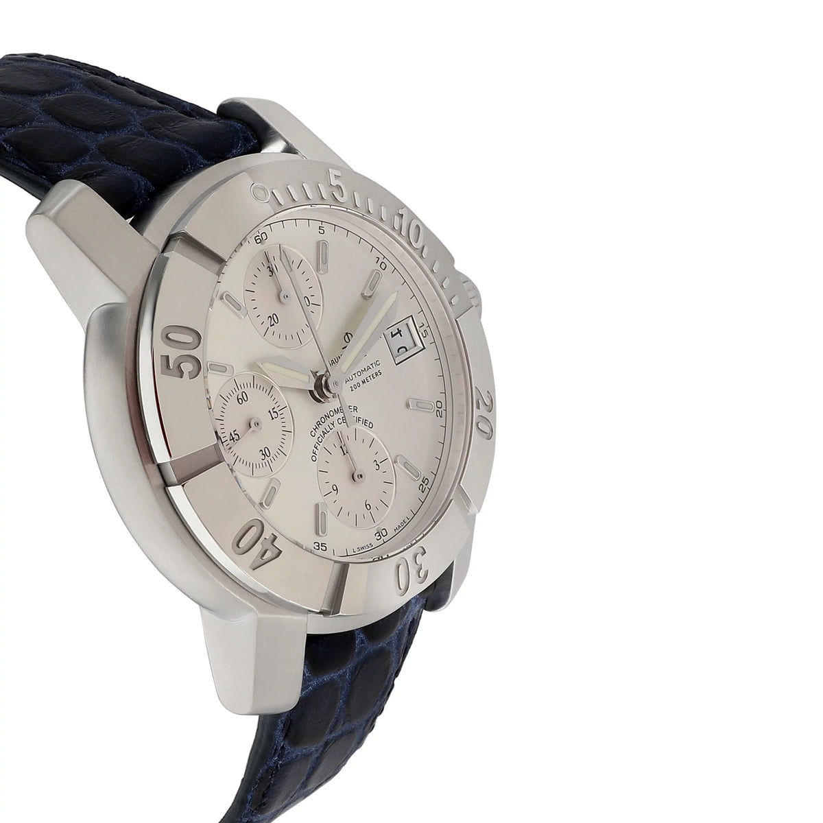 Mercier Chrono Baume Men's Stainless in & 65366 Steel Watch Capeland Pre-Owned