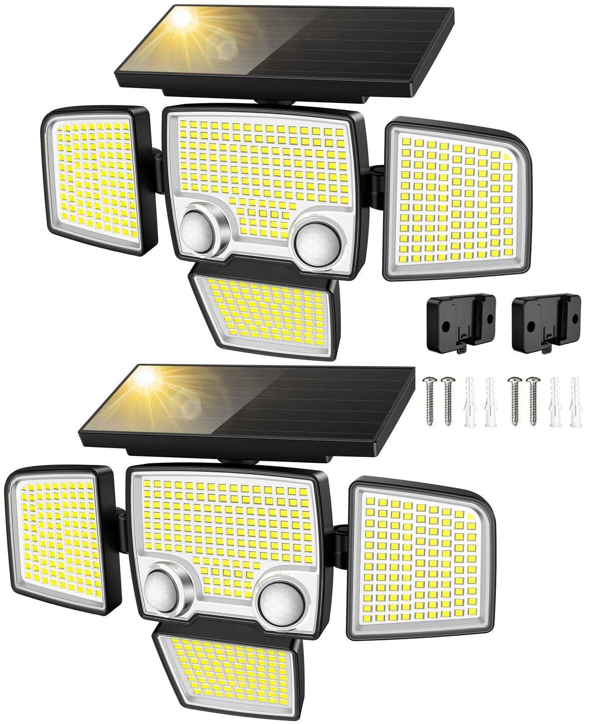 Garden Motion Yard Sensor Patio Lights Security 3000LM Liquidproof 423 LED for Outdoor SZRSTH - Solar Lights Flood Lights