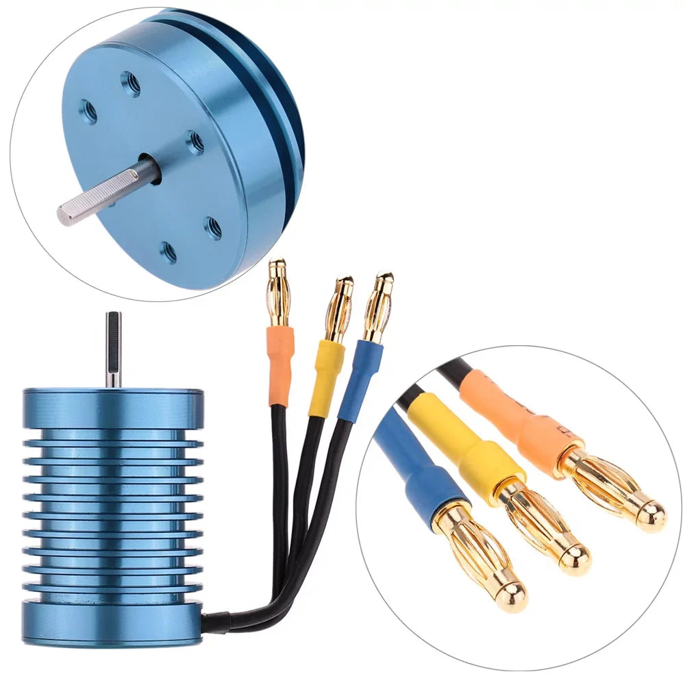 Motor Brushless Controller）for 4370KV 1/10 Car Sensorless 45A Meterk Off-Road 4P Brushless Speed with RC 3650 ESC（Electric
