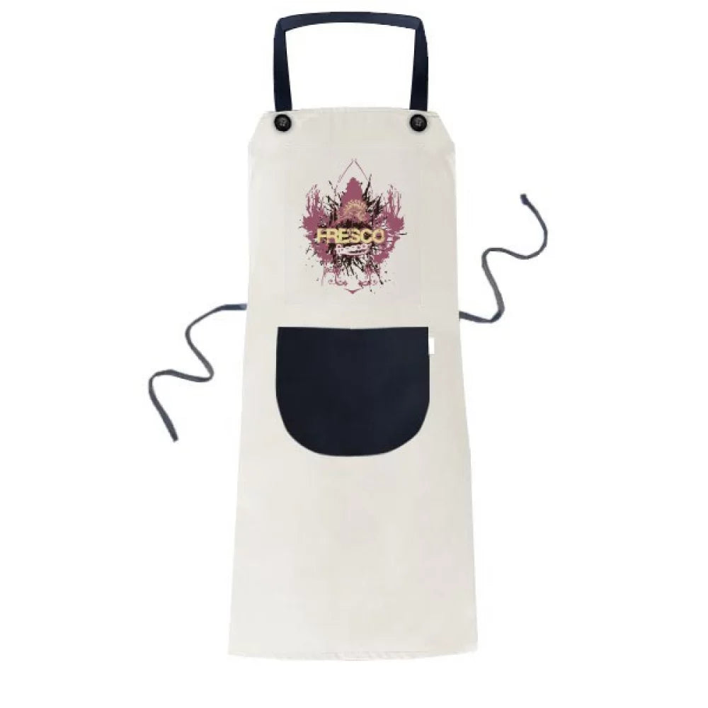 BBQ Adjustable Art Fish Pinafore Street Cotton Pocket Apron Fresco Graffiti Bib n Kitchen