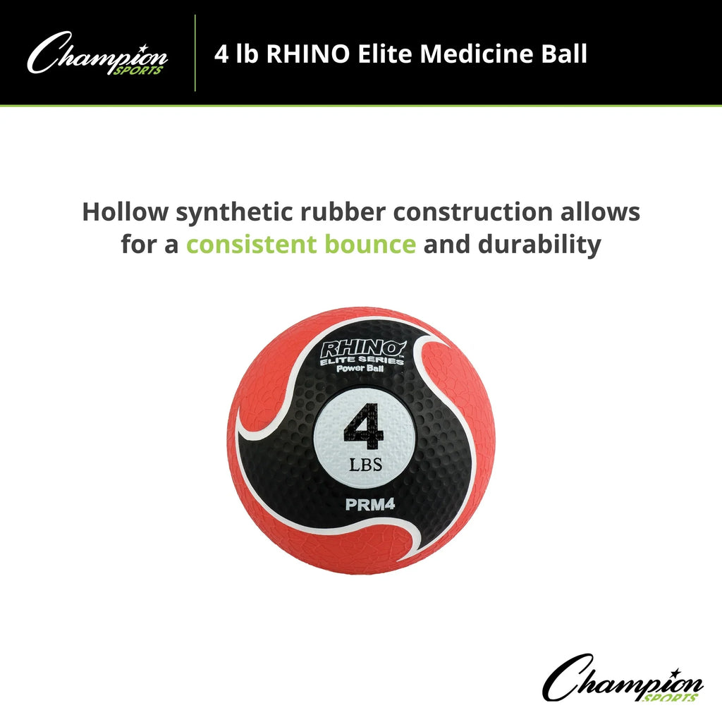Champion Sports 4lb Elite Medicine Ball Rhino®