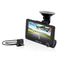 Screen and Recording, MNCD410T Front Camera 3-Channel View Rear Dash Full with Black HD LCD 4"