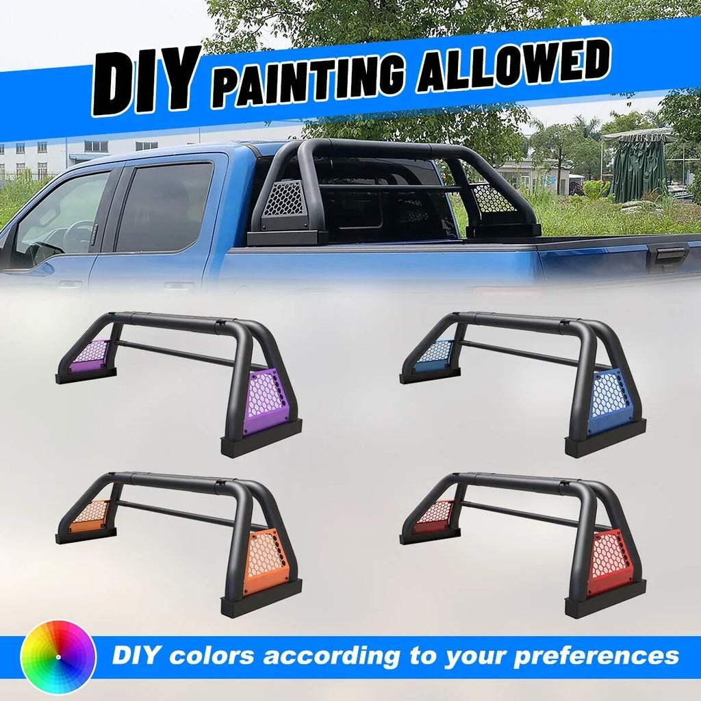 Bed Fit 62.9-74.7" and For sierra Bar Bar Chase Rack Adjustable silverado/GMC Truck Chevy 1999-2013 2019-2023 Roll Sport