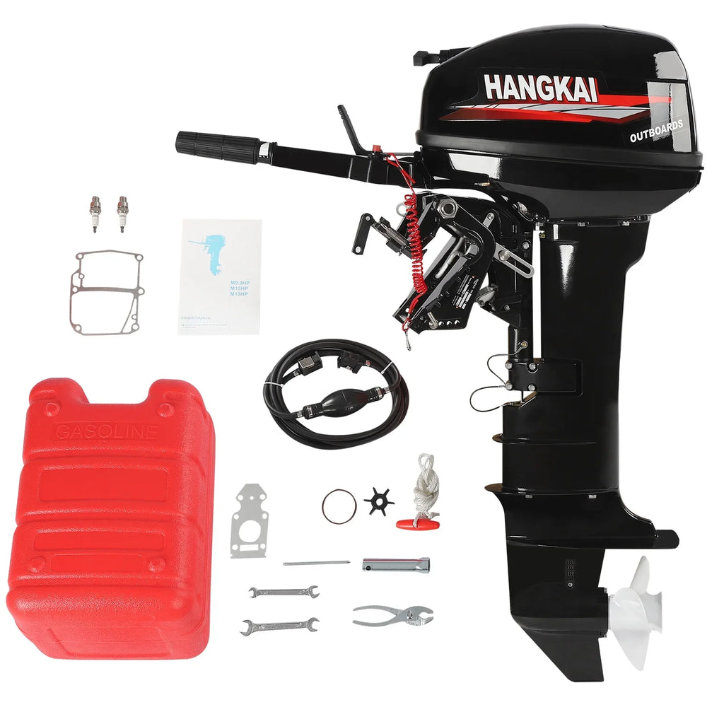 w/CDI 2 Aluminum Boat Engine Outboard 246cc Motor System Fishing Shaft 18 HP Stroke Alloy Motor, Boat Wuzstar Cooling Long Liquid