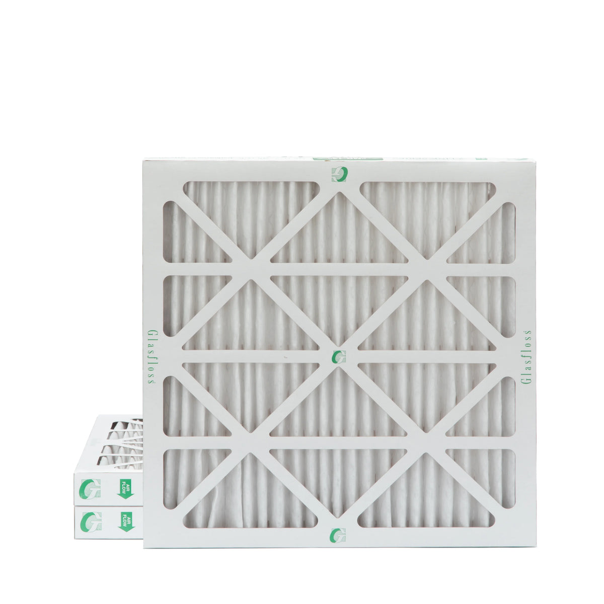 of 24x24x2 Size: 23-3/8 x 3 13 MERV x Pleated Actual Inch 2" 1-3/4 Glasfloss. Pack Filters by 23-3/8 Air