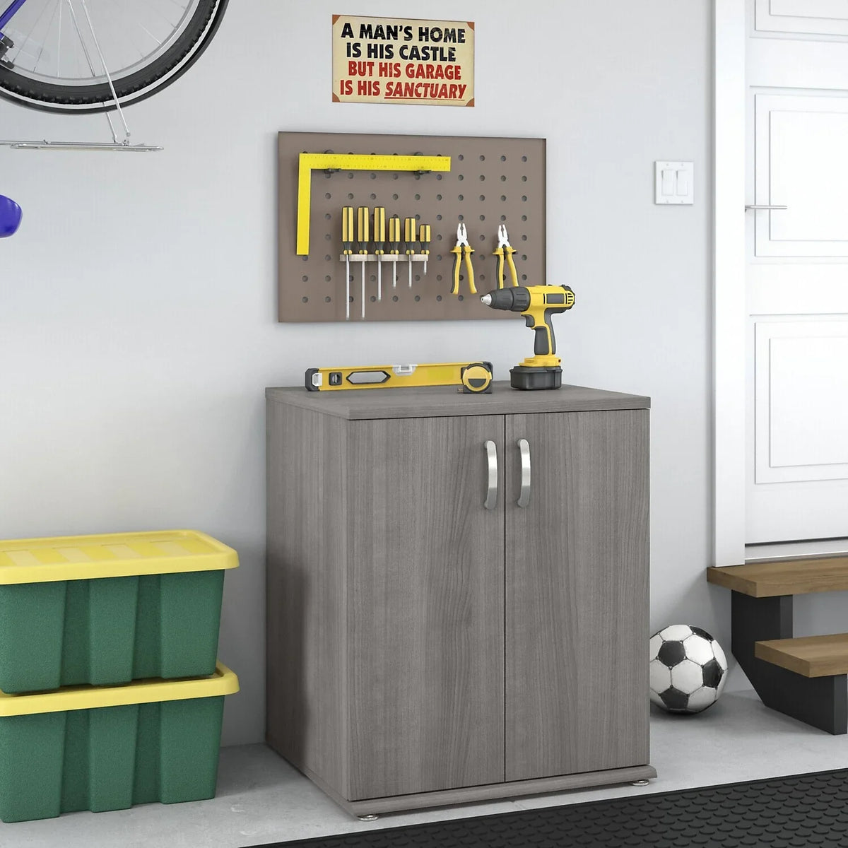 Charm Doors In Shelves Garage And Storage Platinum Classic With Gray Cabinet Maykoosh
