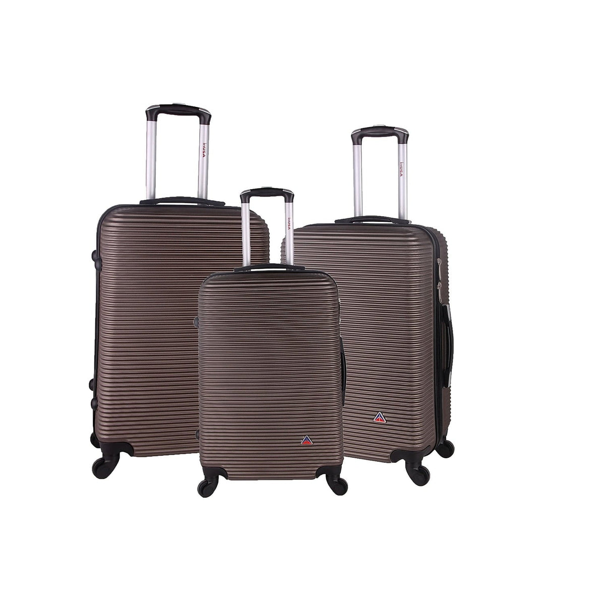 Set Plastic Luggage Royal (IUROYSML-BRO) 3-Piece InUSA Brown
