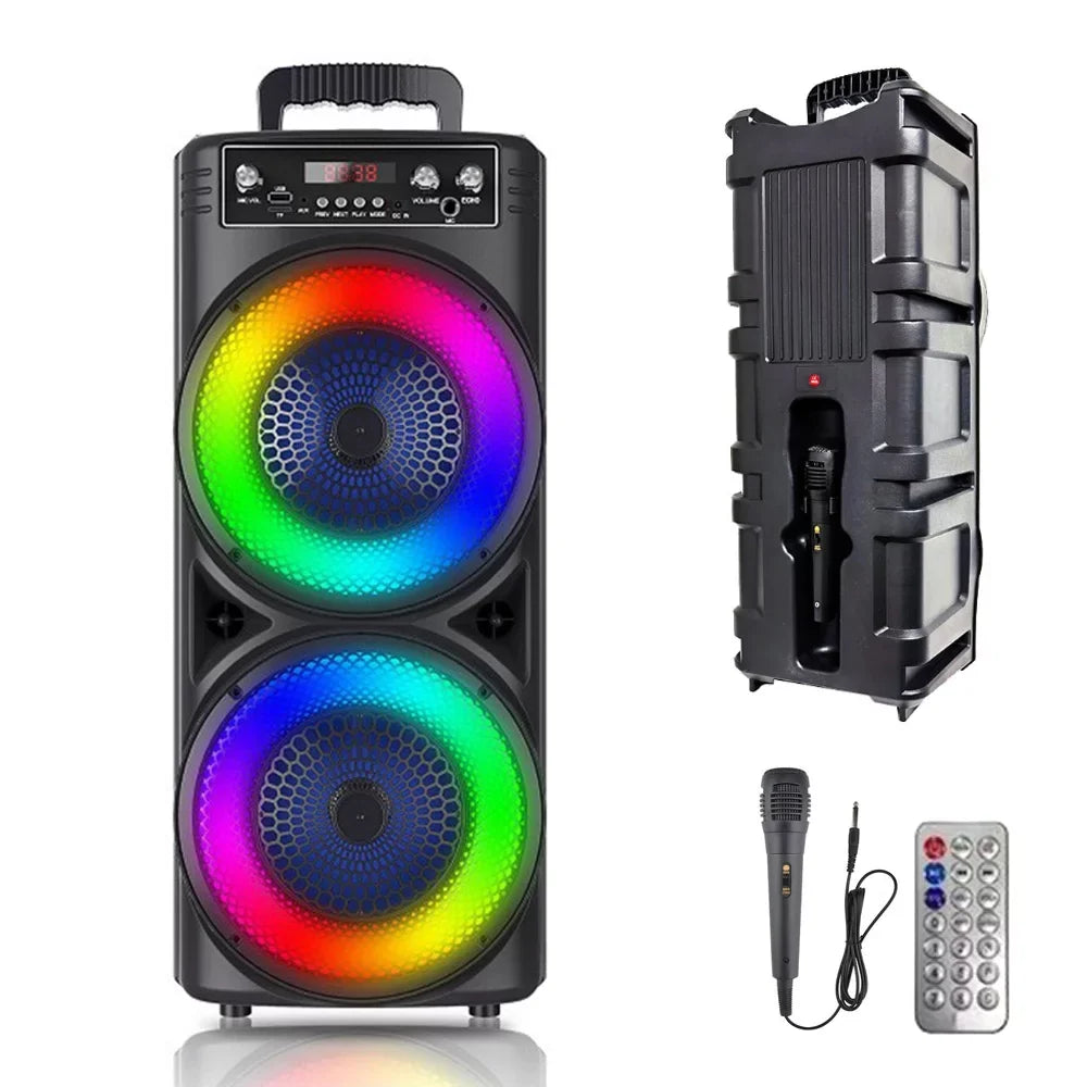 Sound Speaker Portable Speaker Heavy Subwoofer Bass 8-inch TIANLAIMEI Party Loud Mic Party Dual & -FM/AUX/MP3/USB System 6000W Bluetooth