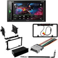 AM/FM Receiver Chevrolet with 6.2" KIT4854 Camera/Install W/ DVD/CD Double Digital for Touchscreen Stereo Kit/in-Dash AVH-241EX 2002-2004 S-10 DIN Pickcup Media Car Pioneer Bluetooth/Backup Bundle
