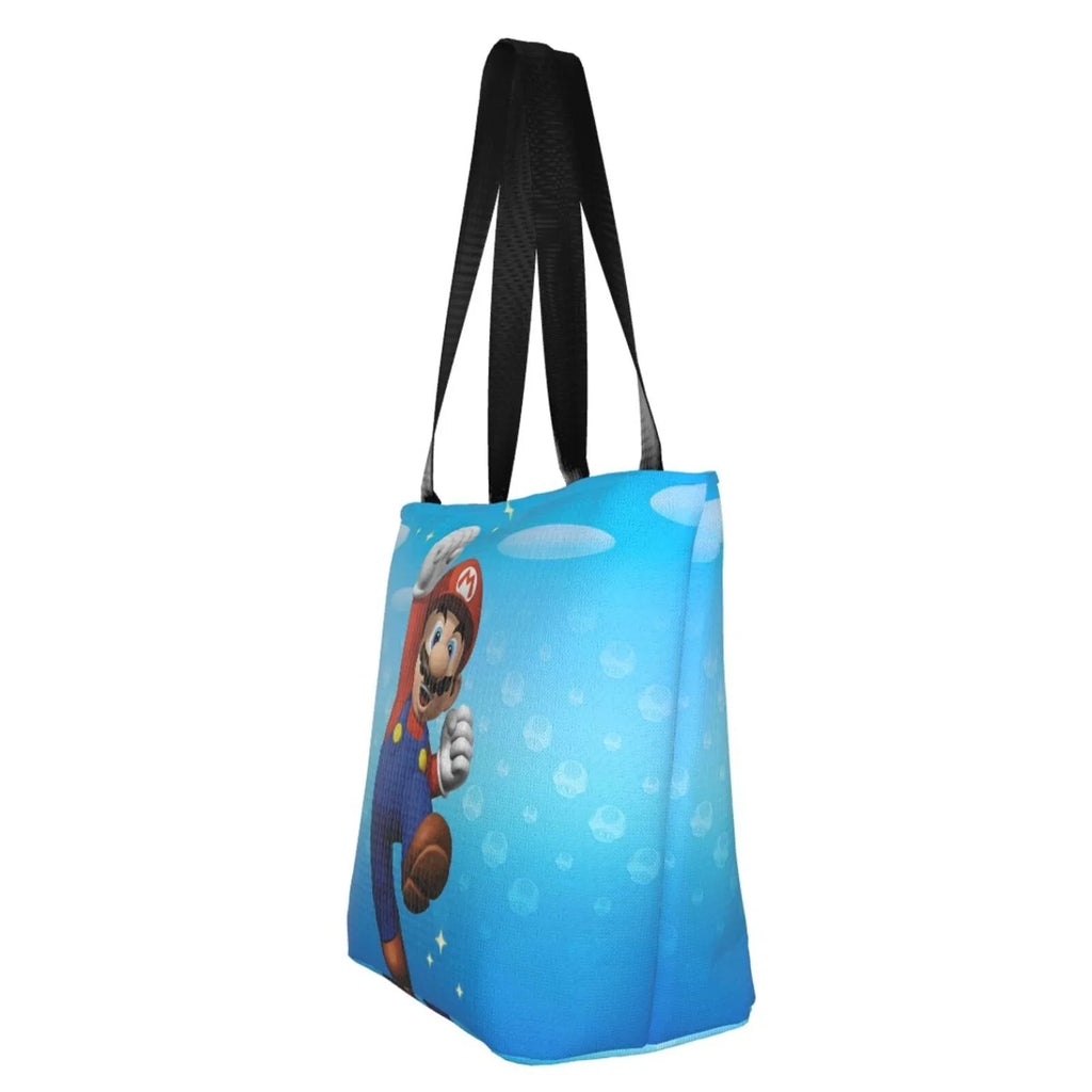 Beach Super School Shopping Women's Tote Funny Mario Shoulder Travel Large Business Work Handbag For Bag Capacity