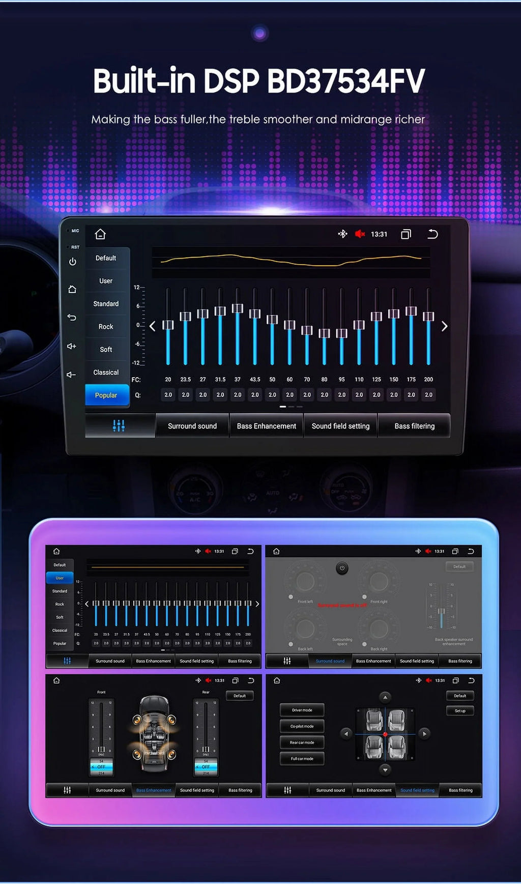 STEREO 12 CIVIC CAR 2016-2020 FOR 9" 4G HONDA CARPLAY APPLE ANDROID RADIO GPS