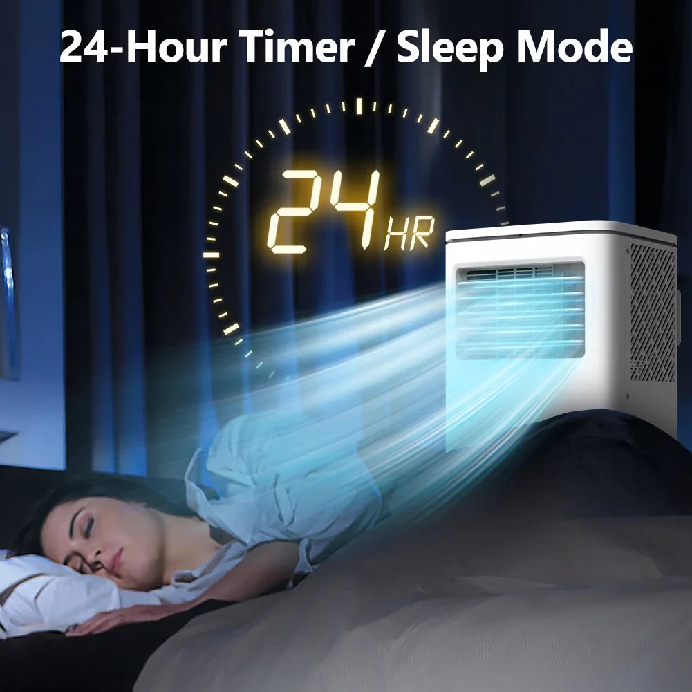 Fan Portable Kit BTU Conditioner AC NPL-06C Indoor Room Freestanding Air Unit Dehumidifier Window Remote 10,000 Bedroom W/ LifePlus