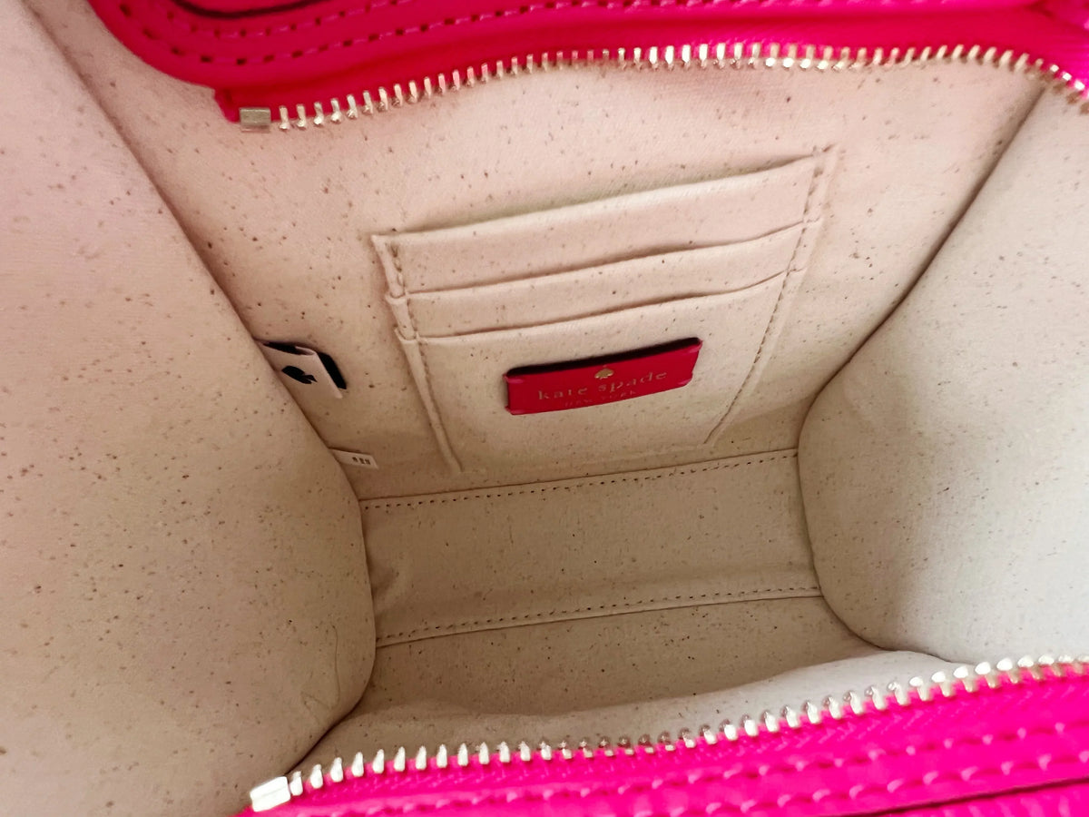 Zip York Top White Kate Bikini Logo Mini Crossbody Tote New Ella Spade Pink