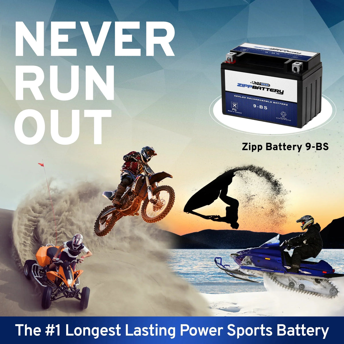400Cc Ytx9-Bs Sportrax Atv Fourtrax Zipp Trx400Ex for Honda Battery 2001 Battery