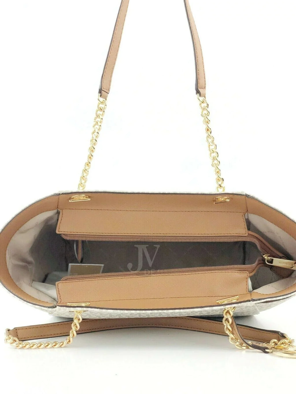 Large Leather Tote Shoulder Kors Set Michael Chain Jet Bag