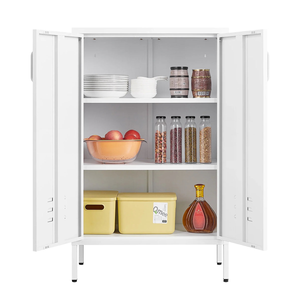 storage Steel door miscellaneous Storage cabinet, storage garage tool White Cabinets, 2 cabinet,