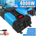 12V 4000W Pure Display 2 To DC 110/220V LCD Sine AC Wave USB Power Inverter Car