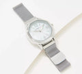 Steel Silver Stainless Octagon Live! Magnetic Mizrahi Mesh ADJ Watch Strap Isaac