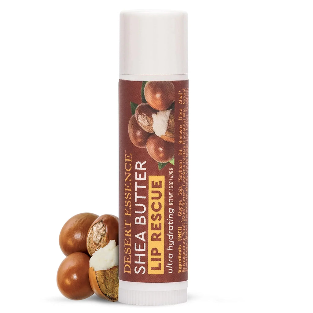 Dry - Butter Shea Biloba - Or Extract- Moisturizer Stick, Balm Hydrating Oil Lip w/ - 0.15 Lips E of Desert Beeswax - Cracked Rescue Vitamin Oz Ultra Pack Peppermint Ginkgo 24, Soothes Essence - Soft
